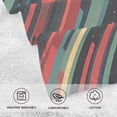 thumbnail image 5 of Yayeee 2 Pack Hand Towels for Bathroom 100% Cotton 16" x 28" Soft Absorbent Kitchen Towel, Red Abstract Lines, 5 of 7