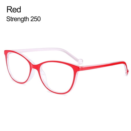 Unisex Portable Vision Care Ultralight Far Sight Eyewear Reading Glasses Presbyopic Eyeglasses Anti Blue-ray RED STRENGTH 250