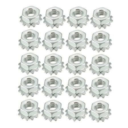 

M3 Carbon Steel Female Thread Kep Hex Head Lock Nut 20pcs