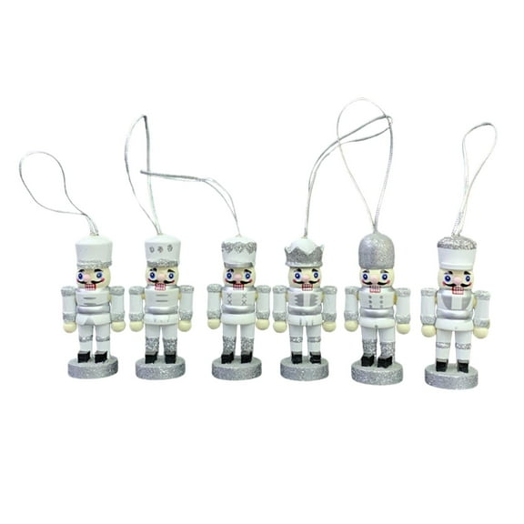 6x Hanging Decorations Countertop Holiday Christmas Nutcracker Ornaments Set