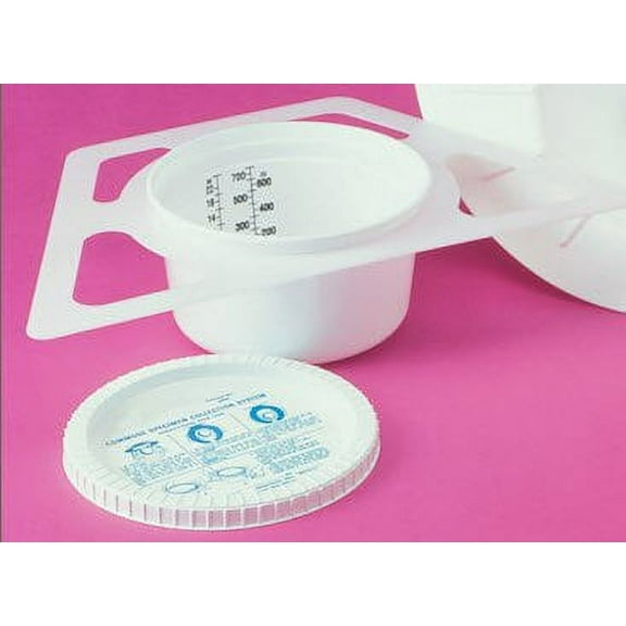Dover Commode Specimen Collector Plastic Snap-On Lid 700 mL (24 oz.), 2400SA - EACH