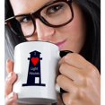 thumbnail image 2 of 3dRose, Print of I Love Lighthouses On Navy Lighthouse, 15oz Two-Tone Black Mug, 2 of 7