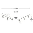thumbnail image 5 of Globe Electric Minimalist Payton 6-Light Matte Silver Foldable Track Light Kit, 5 of 5
