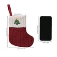 thumbnail image 3 of Christmas Stockings Decorations Knitted Socks with Letter Knit Stocking, Alphabet Pendant Gift Bag Xmas Stockings Personalized, 3 of 5