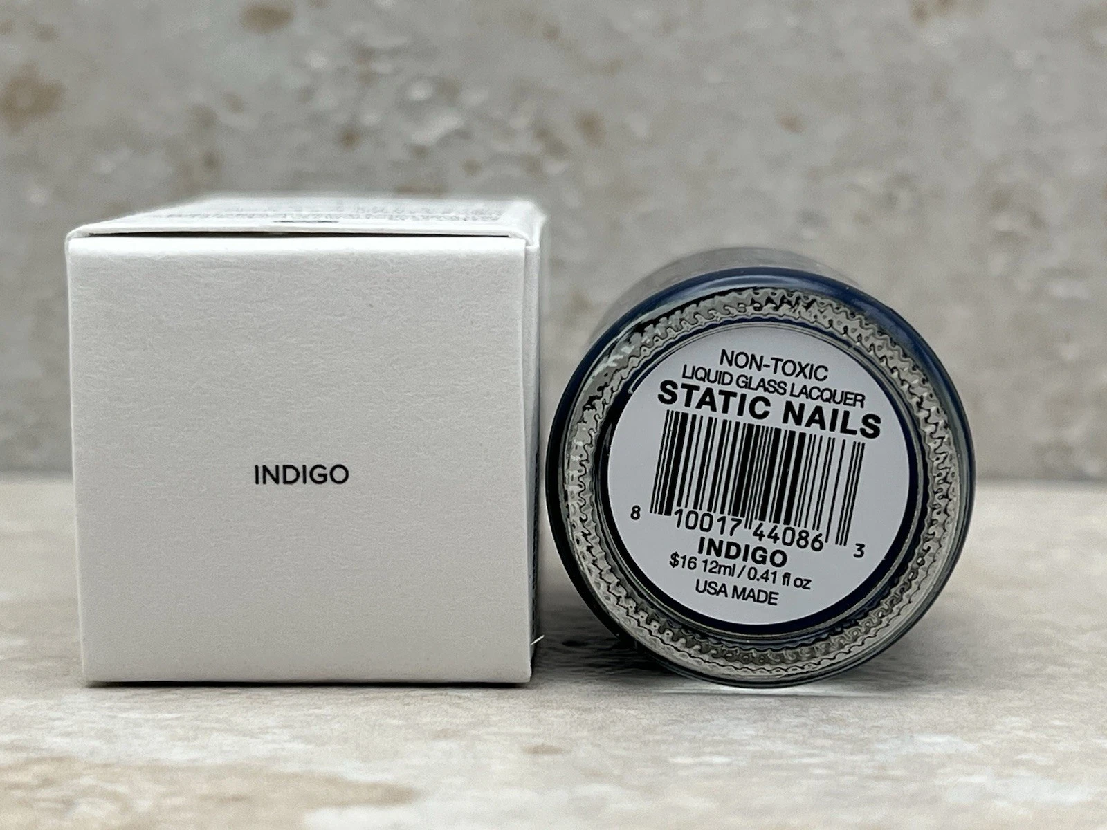 Static Nails Liquid Glass Nail Lacquer Full Coverage - Indigo - .4 fl oz NIB