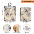 thumbnail image 5 of Yayeee 4 Pack Qtip Holder Bathroom Cotton Swab Canister with Lid Clear Dispenser Set, Purple Floral Rabbit, 5 of 6
