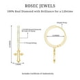thumbnail image 4 of Rosec Jewels Cross Charm Drop Earrings for Women, Diamond Hinged Hoop Earrings, 18K Yellow Gold, 4 of 8