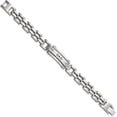 thumbnail image 3 of Chisel Stainless Steel Polished with CZ DAD Bracelet - 8.5", 3 of 8