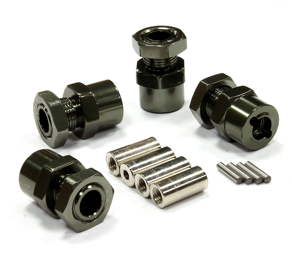 INTEGY 17mm Hex Wheels (4) With Hubs +18mm Offset - For Traxxas 1/10 T-Maxx, Revo RC Models - View #5