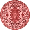 thumbnail image 1 of Ahgly Company Indoor Round Medallion Red Traditional Area Rugs, 5' Round, 1 of 4