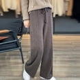 thumbnail image 2 of Pantalon Grand Jambe Droite Drapé en Laine, 2 of 6