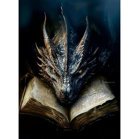 Square Drill Dragon Diamond Art Kits for Adults,Dragon 5D Diamond Painting Kits for Adults Beginners,DIY Square Diamond Dot Painting Gem Art Kits for Adult,Home Wall Decor