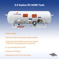 thumbnail image 2 of Flame King Horizontal Propane Tank, Propane Cylinder with Bleeder Fittings, 37 lb, 5.9 gal, 2 of 6