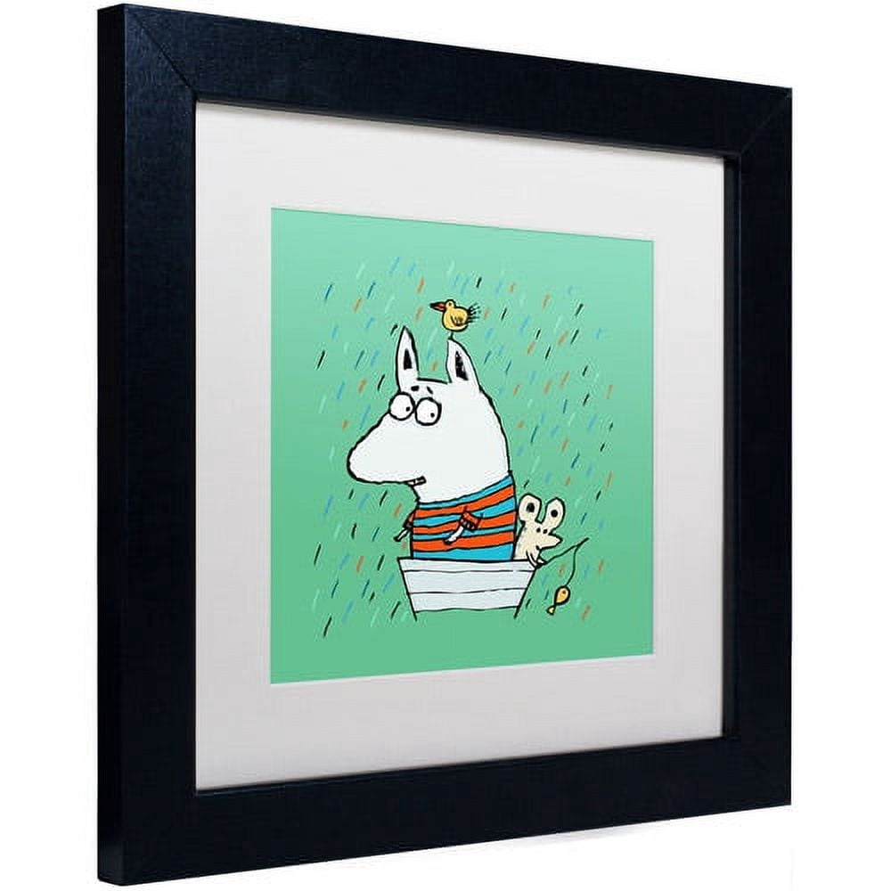 Trademark Fine Art "Lost at Sea" Canvas Art by Carla Martell, White Matte, Black Frame