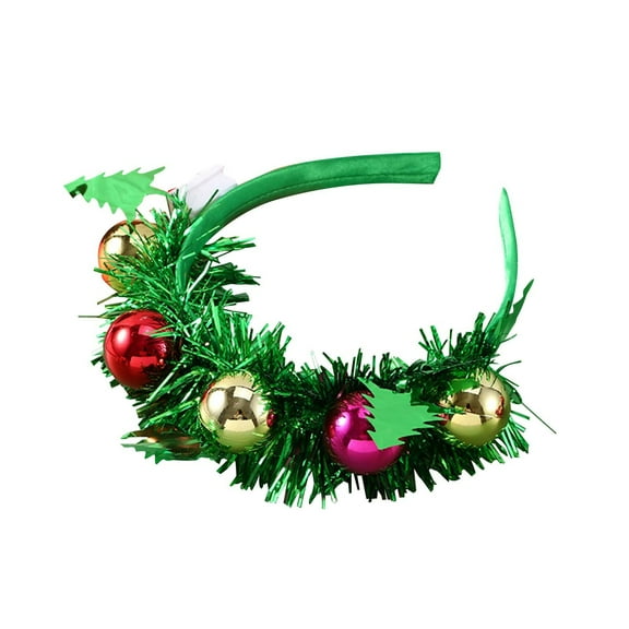 Sahpxhe 1 Piece Christmas Decorations Christmas Tree Headband with Lights, Beautiful Cute Xmas Tree Hair Hoop for Xmas Costume Props 7.87x7.87 Inch Multicolor