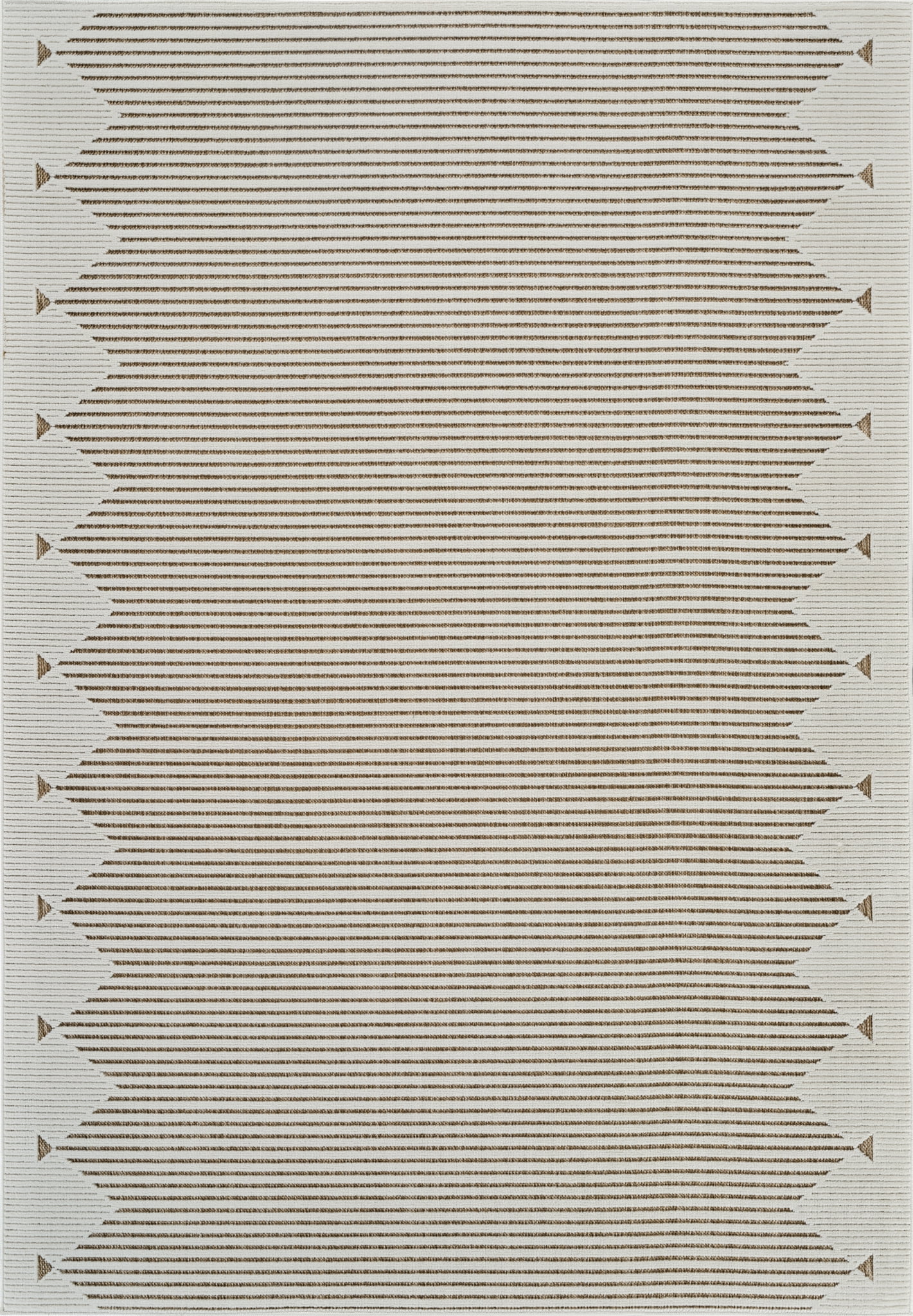 Tapis d'interieur/exterieur abstrait Rug Branch Maise, beige marron, moderne - Entree, couloir, salle de bain et cuisine