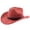 Brick Red, variant on Western Cowboy Hat With Curved Brim For And Outdoor Adventure Travel Riding Country Style Leather Hat