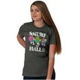 thumbnail image 4 of Smurf the Halls Christmas Presents Men's Graphic T Shirt Tees Brisco Brands S, 4 of 6