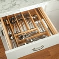 thumbnail image 2 of Bamboo Expandable Cutlery and Utensil Drawer Organizer by HMP, Adjustable Drawer Organizer, 2 of 5