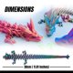thumbnail image 3 of Set de 4 Figuras de Dragones Articulados Impresas en 3D de 30 cm, 3 of 6