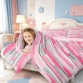 thumbnail image 3 of Erosebridal Line Art Pattern Queen Comforter Set,Minimalist Striped Comforter Sets Queen,Pink Reversible,3 Pieces,1 Comforter and 2 Pillowcases, 3 of 7