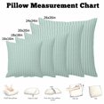 thumbnail image 5 of Throw Pillow Covers 20x20 Inch, Teal Green Botanical Decorative Pillow Cases for Couch Sofa Bed, Farmhouse Modern Striped Leaf Cotton Linen Square Home Decor Pillowcases with Hidden Zipper, 5 of 6