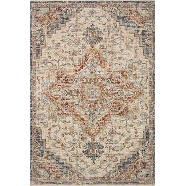 Loloi II Sorrento Ivory / Fiesta 5'-3" x 5'-3" Round Area Rug