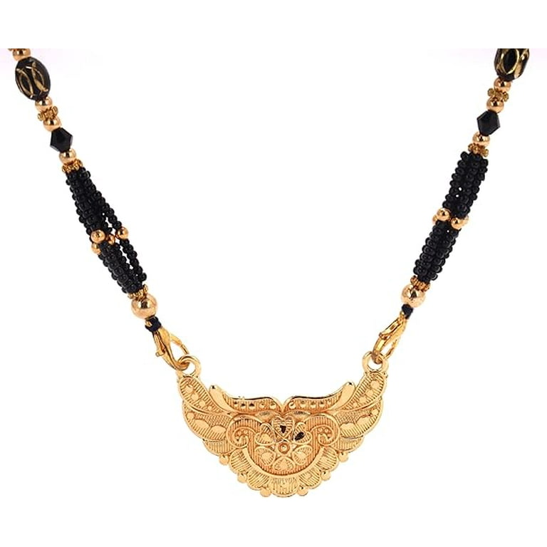 Gold plated mangalsutra pendant discount