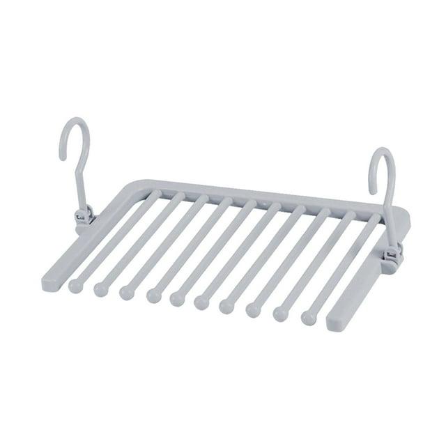 Percha para pantalones multicapa, percha plegable antideslizante, multifuncional Gris 10 capas