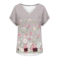 thumbnail image 4 of Tops Para Mujer Blusa Casual Elegante Camisa de Manga Corta Con Cuello en V Y Estampado Causal de Moda Odeerbi ODB164272, 4 of 5