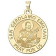 thumbnail image 2 of Picturesongold.Com San Gerolamo Emiliani Religious Medal Female Adult- 2/3 inch 14K White Gold, 2 of 4