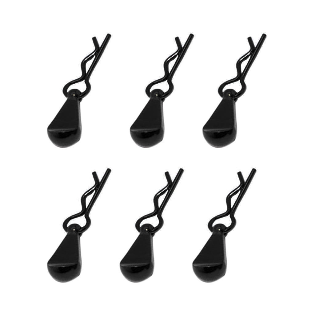 6Pcs Set Body Clips + Aluminium Mount For 1/10 To 1/18 Models RC Car