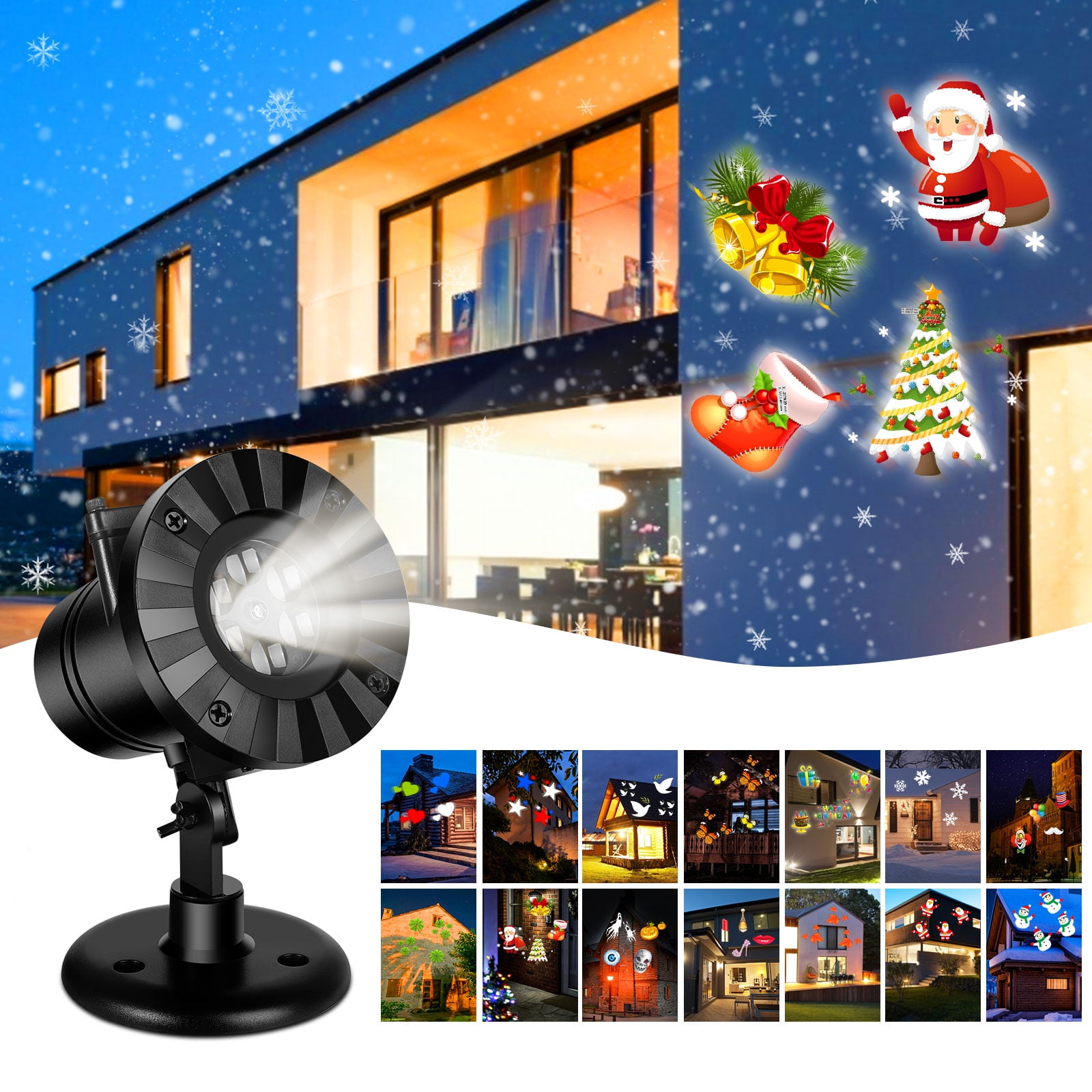 LiveGo Christmas Projector Lights, 14 Pattern LED Xmas Projector Lights