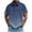Blue, variant on Shirts For Men Gradient Stripe Print Short Sleeve Button Collar Casual Summer Golf Style Shirt For Vacation Weekend Office Leisure And Travel