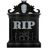 Glitter Halloween Tombstone, 15"