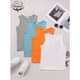 thumbnail image 2 of Tween Boys 4 Pack Tank Tops Casual Cotton Crewneck Sleeveless Undershirts Comfy Lightweight T-Shirts Size 13-16 Years, 2 of 8