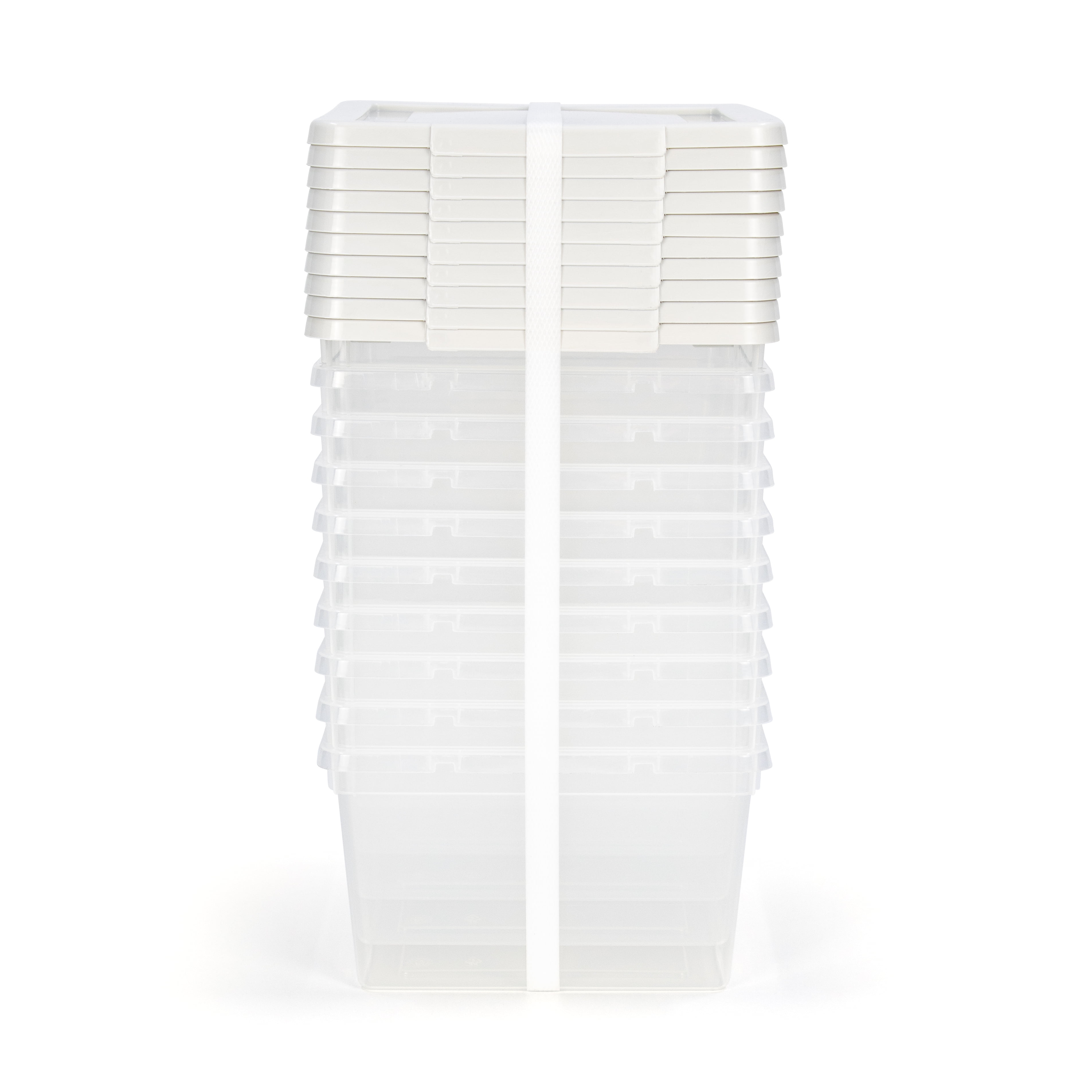 ModBoxTM 2L (0.5 gal.) 10-Pack, Modular Series - Cool Grey & Clear