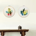 thumbnail image 2 of bedienty DIY Embroidery Kit with Hoop Plant Pattern Cross Stitch Set Handwork Needlework for Beginner Handmade Sewing Craft mixed color 1 1Set, 2 of 5