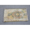 thumbnail image 3 of Turkish Rug, Vintage Rug, Small Rug, Home Decor Carpet, 18x29 inches Green Rug, Bohemian Bedroom Rugs, Organic Entry Rug, 12237, 3 of 10