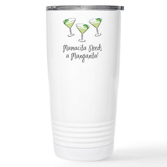 CafePress - Mamacita Margarita Stainless Steel Travel Mug - Insulated Stainless Steel Travel Tumbler 20 oz.