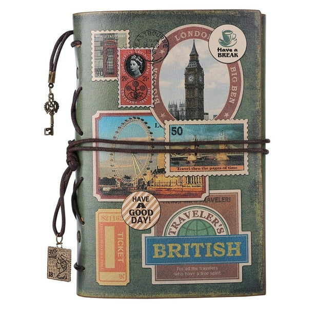 Cuaderno de piel MALEDEN, 13 x 18 cm, con cierre recargable