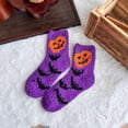 thumbnail image 2 of jiaxiM 5 Pairs Fall Fuzzy Socks, Lounge Socks, Halloween Mid‑Calf Sock Set, Breathable Plush Textile, Expandable Silhouette, Cozy Wear For Cool Evenings, 2 of 4