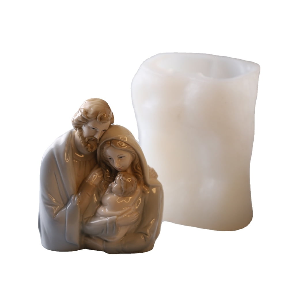 ZPAQI Madonna and Child Silicone Candle Mold - DIY Resin Craft Set