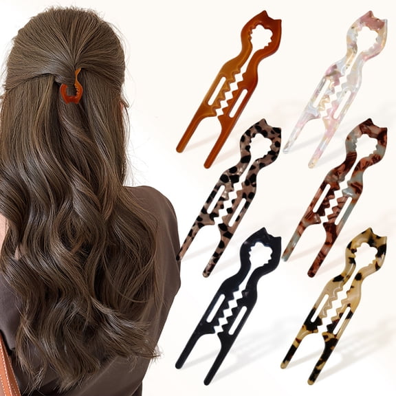 DUAIU Cat Shape Hair Pins - Serrated Anti-Slip Design,Curved Angle for Better Head Fit,New French Hair Pins Elegant Hair Accessories for Women, Suitable for All Hair Types
