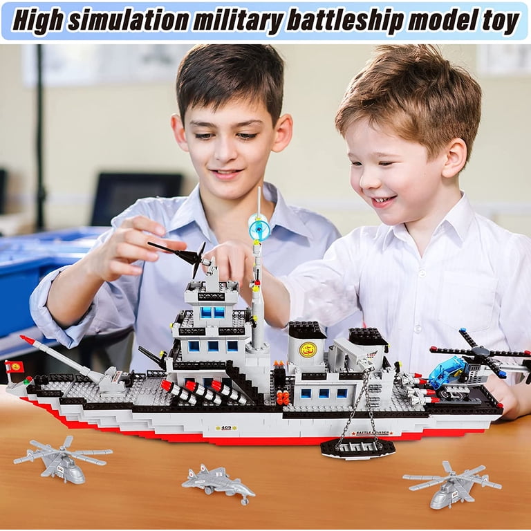 EP EXERCISE N PLAY Large Military Battleship Building Blocks Toy