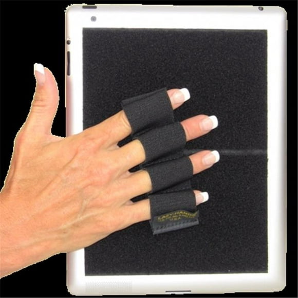 LAZY-HANDS 201526 Poignée 4 Boucles pour Tablette XL - Convient à la Plupart des Modèles Noirs