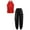 Red, variant on YONGHS Kids Girls Halter Hip Hop Jazz Dance Crop Top with Cargo Jogger Pants Set Performance Dancewear Gold 14