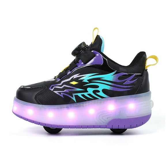 Kids LED Roller Skate Shoes with Wheel Light up Roller Shoes Kids Skates Sneakers Gift for Girls Boys Children