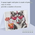 thumbnail image 4 of 2 Gang Light Switch Cover Plate Dog with Glasses Drinking Wall Plate Decorate Electrical Outlet Cover Plates 4.56”x4.48”, 4 of 8