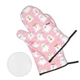 thumbnail image 2 of ZICANCN Oven Mitts and Pot Holders Sets, Cute Pink Ghost Creepy Boo Baking Sets Kitchen Heat Resistant 4 Pieces, 2 of 8